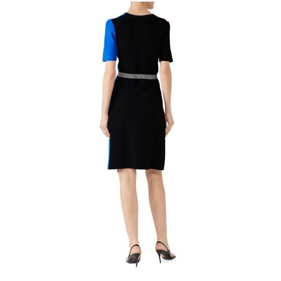 DIANE VON FURSTENBERG Colorblock Wrap Dress size M - Picture 2 of 13